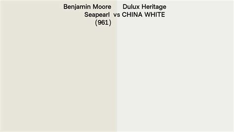 Benjamin Moore Seapearl 961 Vs Dulux Heritage CHINA WHITE Side By