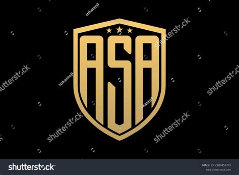 Asa Letter Logo Asa Letter Design Stock Vector Royalty Free