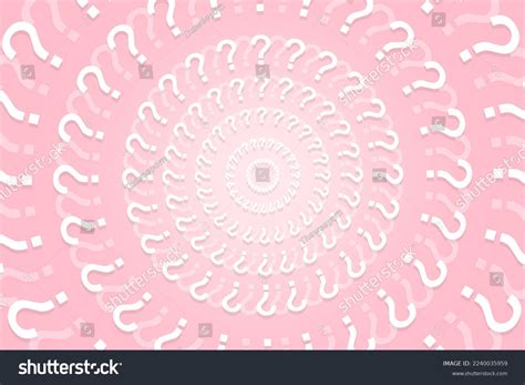 Circle 3d Question Marks On Pink Stock Illustration 2240035959