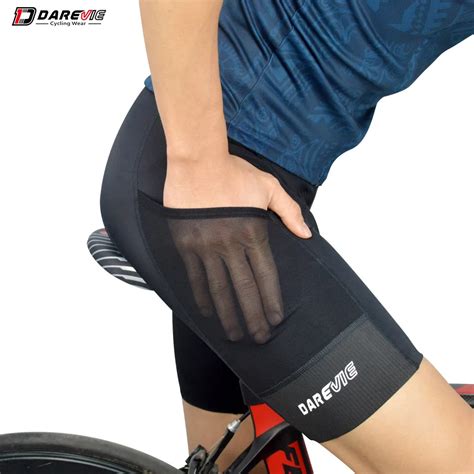 Darevie Radfahren Shorts M Nner Mit Tasche Elastische Lycra D D Nne