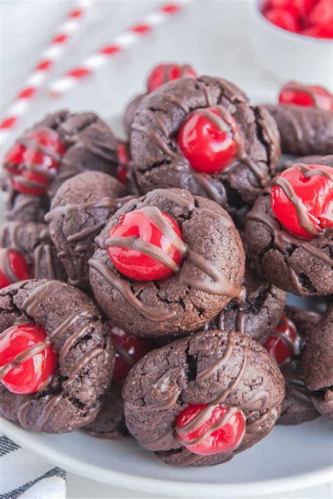 Chocolate Cherry Cookies Recipe Simply Stacie