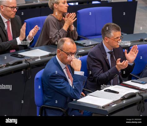 Friedrich Merz CDU Right Thorsten Frei First Parliamentary