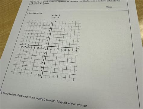 Solved Lt A I Can Graph Two Linear Equations On The Same Coordinate