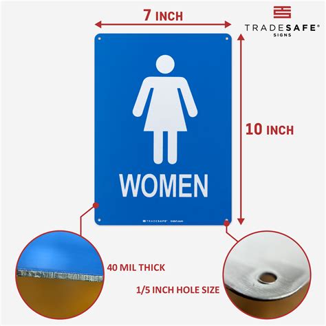 Womens Restroom Sign Aluminum Restroom Signs Tradesafe