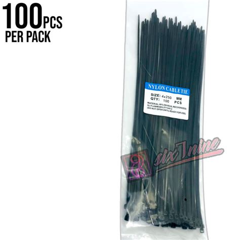 100pcs Black Nylon Cable Tie 4x250mm Heavy Duty Lazada Ph