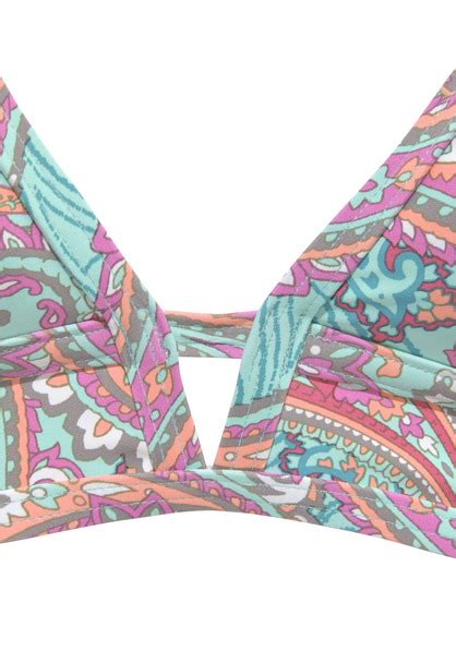 Venice Beach Triangel Bikini Top Paislee Mint Bedruckt Cup A B 32