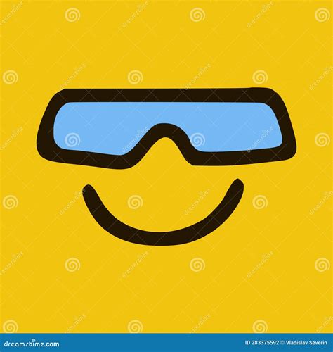 Cool Emoticon Icon Emoji Pig In Black Sunglasses Vector Illustration