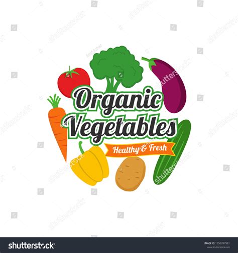 Fresh Organic Vegetables Logo Design Vector Stock Vector (Royalty Free) 1150787981 | Shutterstock