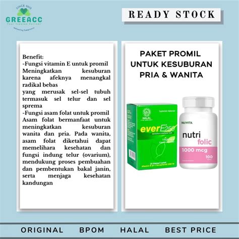 Jual Paket Promil Untuk Kesuburan Pria Dan Wanita Ever E Nuvita