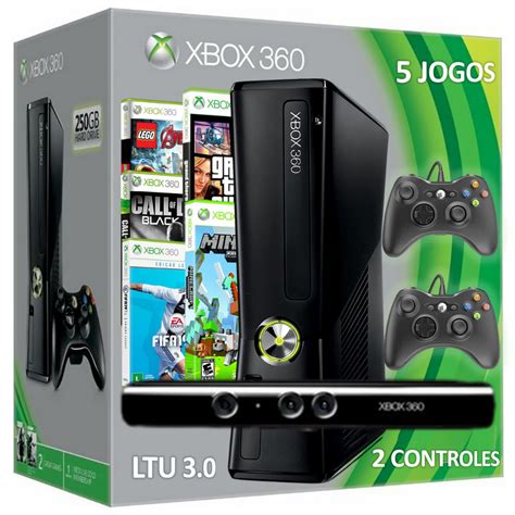 Console Xbox Slim Controles Kinect Jogos Shopee Brasil