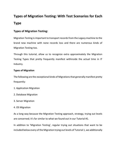 Ppt Types Of Migration Testing Powerpoint Presentation Free Download Id 11146577