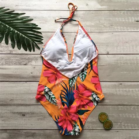 Buy Women One Piece Push Up Printed Bikini Beach Bathing Monokini