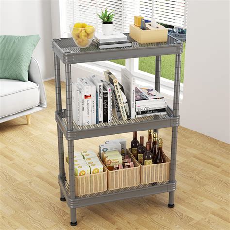 Snapklik SINGAYE 3 Tier Wire Shelving Unit Storage Rack Mesh