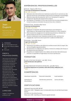 CV De Technicien De Maintenance Exemple Et Conseils