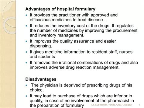 Hospital Formulary Ppt