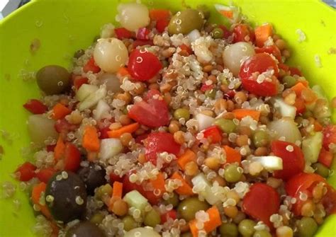 Ensalada De Quinoa Y Lentejas Veraniega Receta De Carol Ramos Álvarez