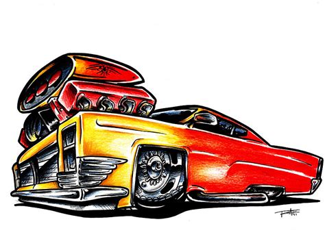 Cartoon Muscle Car Drawings Clipart Best