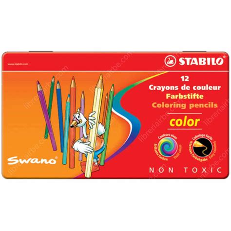 Set L Pices De Colores Stabilo Swano Con Estuche De Metal Librer A