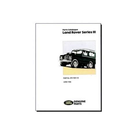 RTC9841 Land Rover Series 3 Parts Catalogue