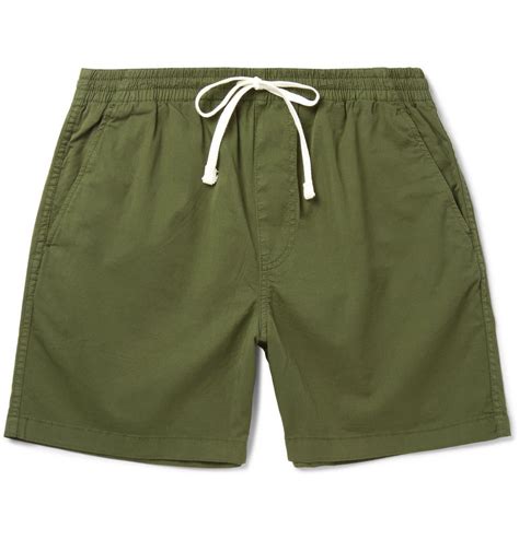 J Crew Stretch Cotton Twill Drawstring Shorts Mens Designer Fashion