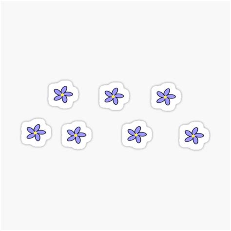 Purple Flowers Sticker Pack Sticker By Sjstickerss Redbubble