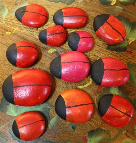 Ladybug Rock Painting Images Altered Perception