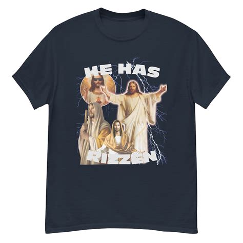 Jesus Christ Has Rizzen Funny T Shirt Etsy