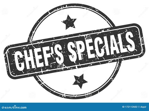 Chef S Specials Stamp Chef S Specials Round Grunge Sign Stock Vector