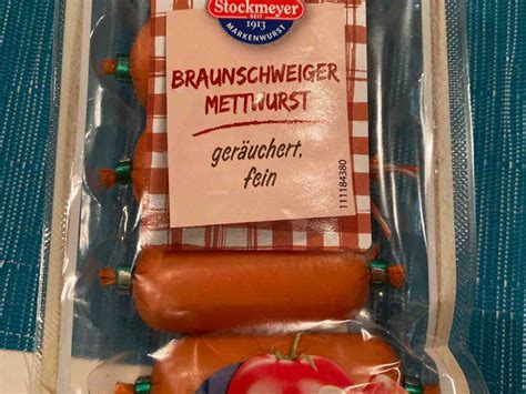 Stockmeyer Braunschweiger Mettwurst Ger Uchert Fein Kalorien Neue