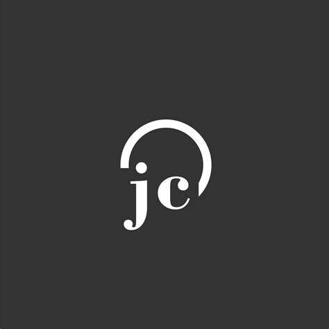 Jc Initial Monogram Logo With Creative Circle Line Design