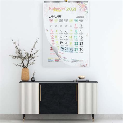 Jual Model Baru 2021 Kalender Puasa Kalender Dinding SPIRAL Dan KLEM