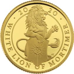 Pre Owned Uk Queens Beasts The White Lion Of Mortimer Oz Proof