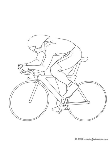 Coloriage Cyclisme stylisé dessin gratuit à imprimer