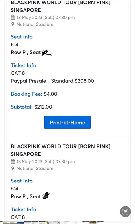 Wts Cat Blackpink Concert X Tickets On Hand Tickets Vouchers