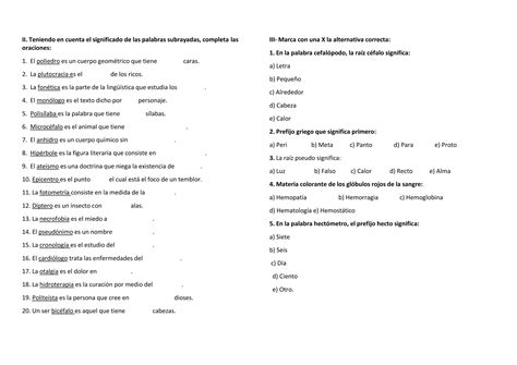 Actividades de extensión raíces griegas pdf