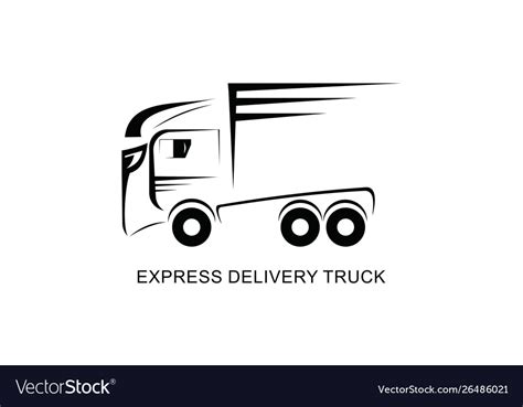 Truck logo cargo delivery trucks log Royalty Free Vector