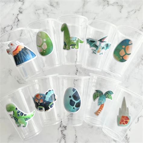 Disposable Dinosaur Party Cups Dinosaur Cups Dinosaur Etsy