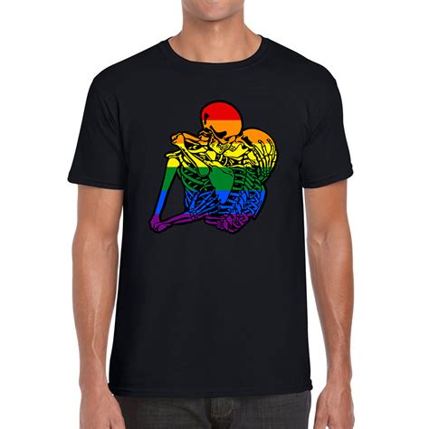 Kissing Skeletons Gay Pride Lgbt Gay Skull Halloween Lgbtq Rainbow Pr