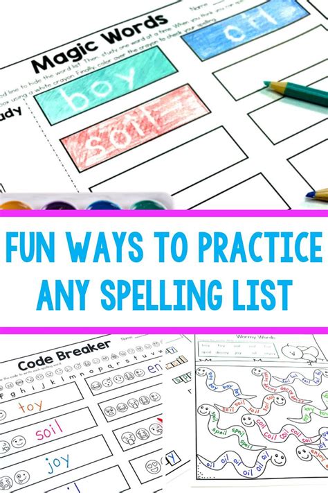 Refresh Your Lessons With These Spelling Activities For Any List Of