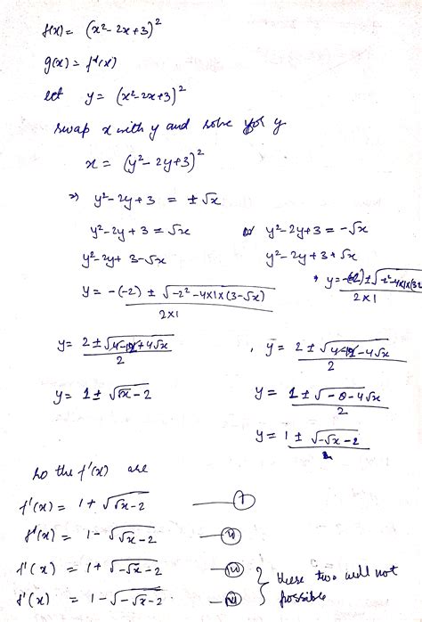 Solved Let F X X X Andg X F X What Is The Slope