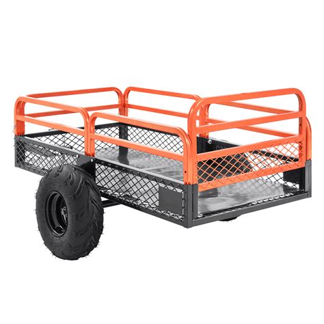 Skyshalo Cu Ft Steel Construction Dump Trailer Tow Behind Dump Cart 750 Lbs 15