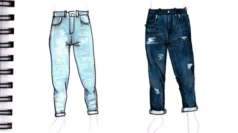 How To Draw Ripped Jeans Step By Step - canvas-tools