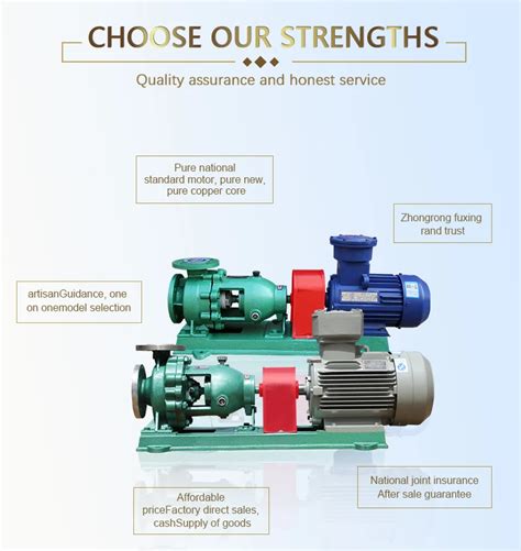 Fluorine Plastic Lined Centrifugal Pump Ihf Corrosion Resistant