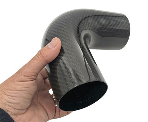 76mm 3 90 Degree Elbow Carbon Fibre Joiner Carbon Fibre Pipe