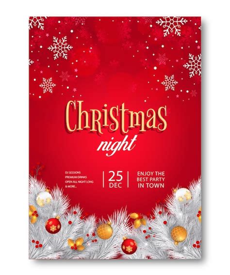 Premium Vector | Merry christmas poster design