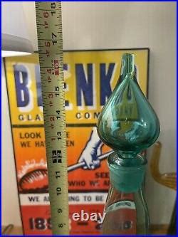 Vintage Blenko Sea Green S Decanter Vintage Glass Decanter