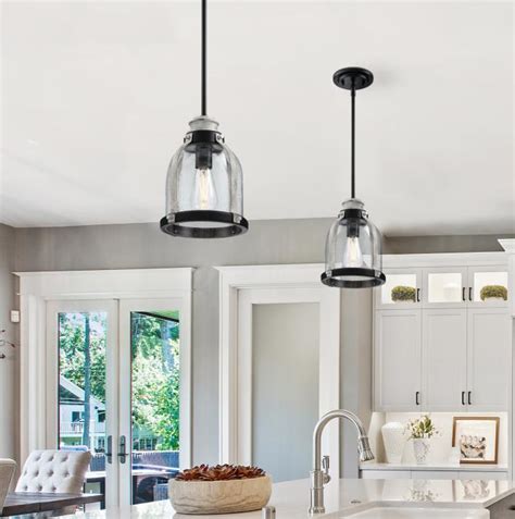 Westinghouse Lighting Cindy One Light Indoor Mini Pendant Matte Black Finish With Antique Ash Accen