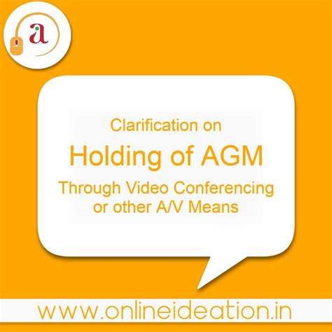 Clarification On Holding Of Agm Through Video Conferencing Or Other