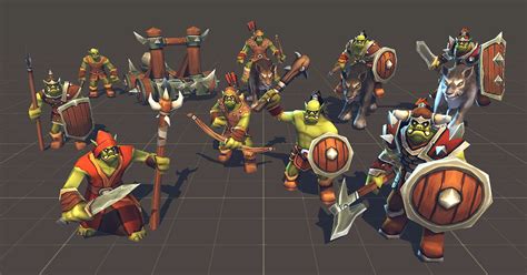 Toon Rts Units Orcs D Unity Asset Store