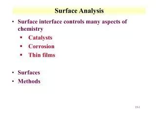 Ppt Pc Introduction To Surface Analysis Techniques Powerpoint